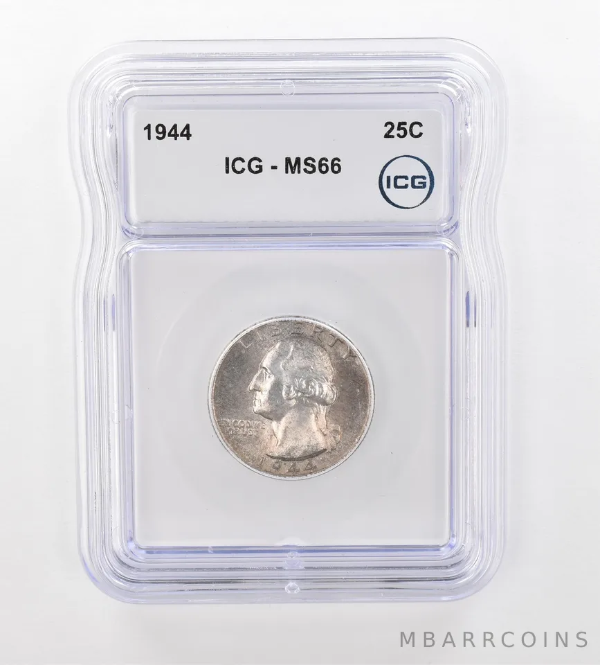 1944 Washington Quarter MS66 ICG Beautiful Tone *0923