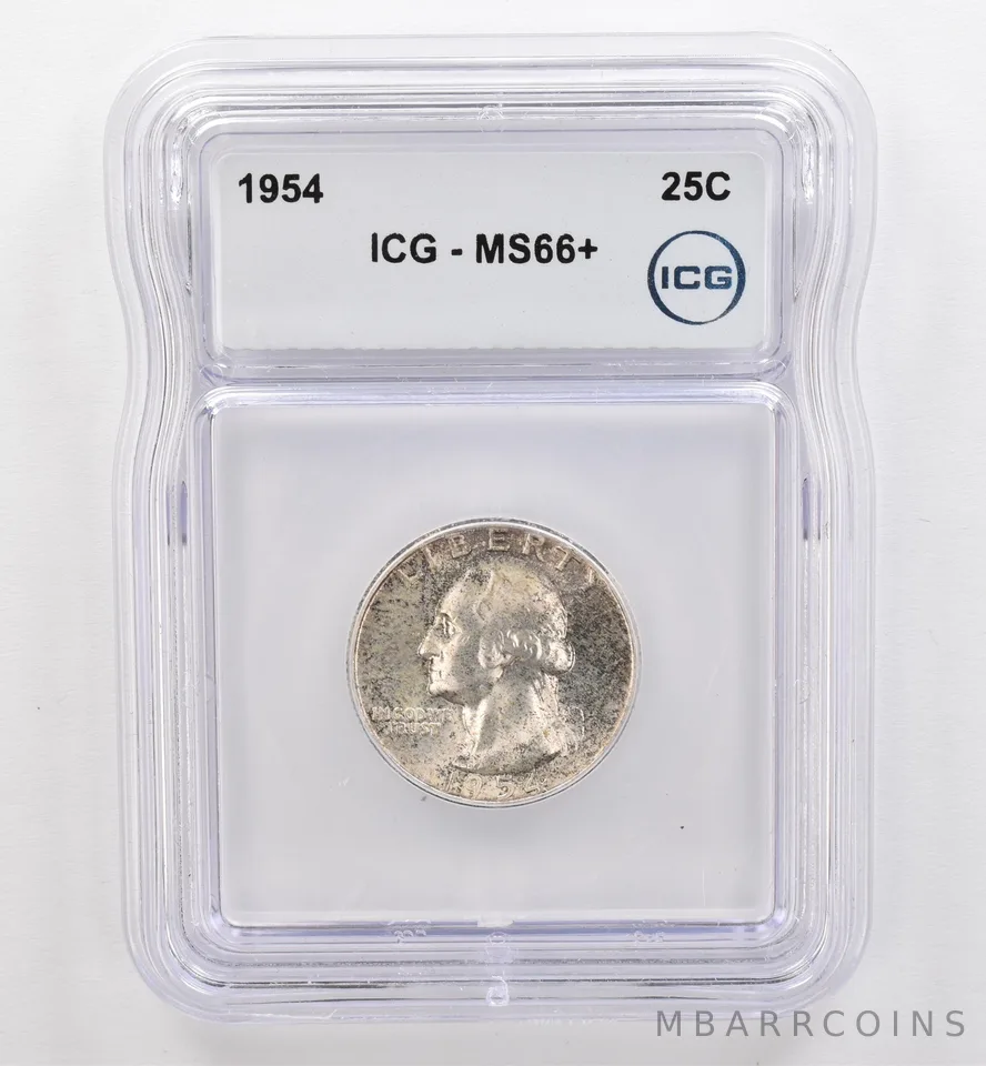 1954 Washington Quarter MS66+ ICG Beautiful Tone *9479