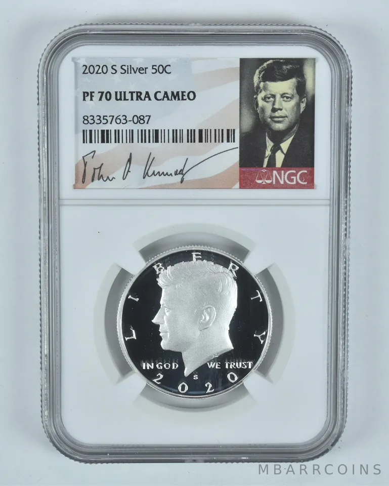 2020-S Kennedy Half Dollar Silver PF70 UCAM NGC Signature Label