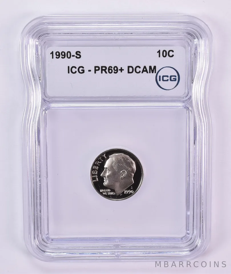 1990-S Roosevelt Dime PR69+ DCAM ICG