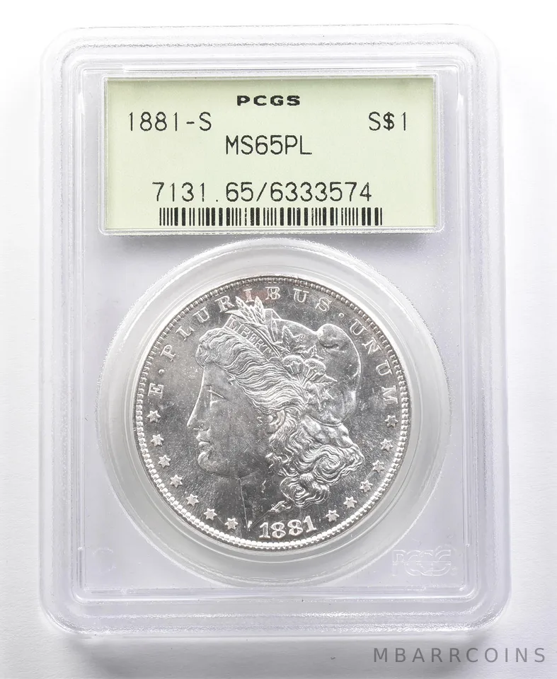 1881-S Morgan Silver Dollar MS65 PL PCGS OGH *4682
