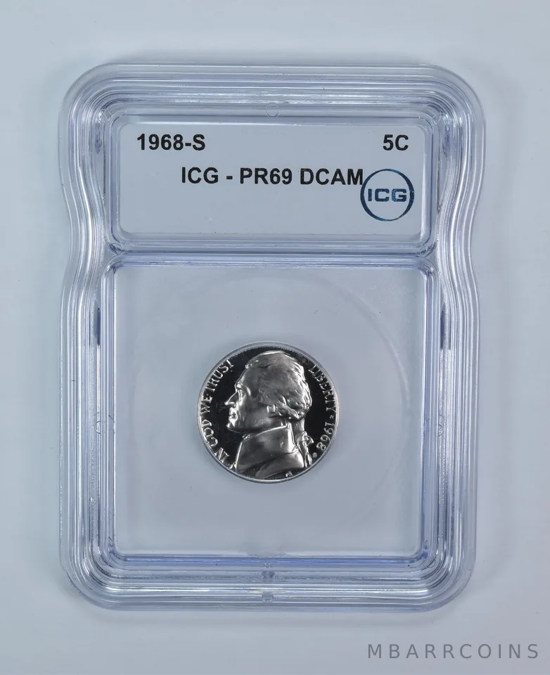 1968-S Jefferson Nickel PR69 DCAM ICG