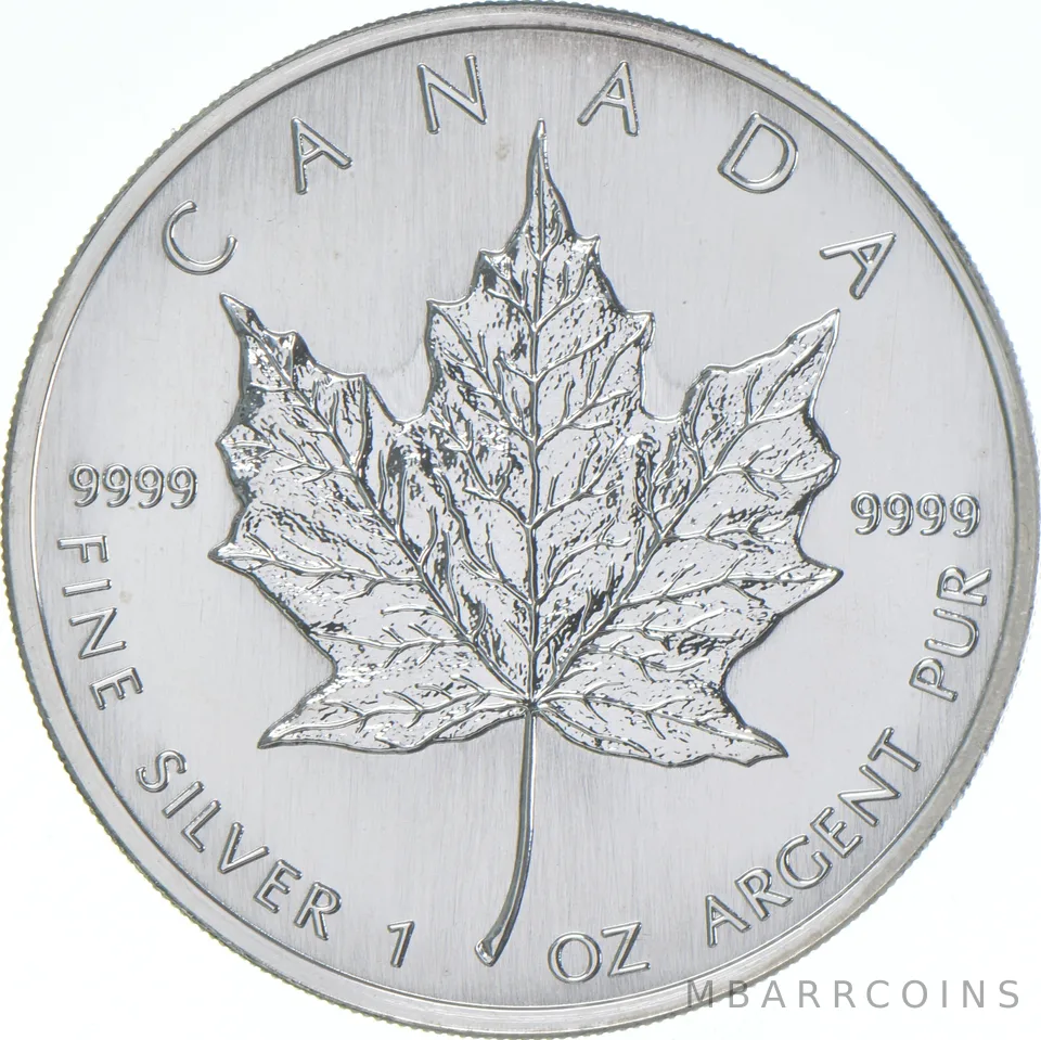 2003 Canada 5 Dollars Silver Maple Leaf 1 Oz Silver BU