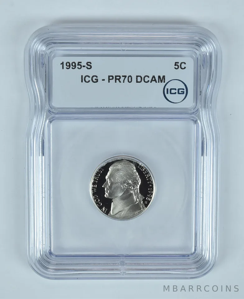 1995-S Jefferson Nickel PR70 DCAM ICG