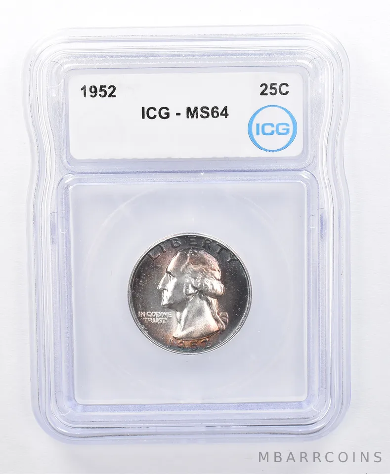 1952 Washington Quarter MS64 ICG Beautiful Tone *8738