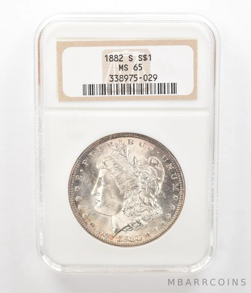 1882-S Morgan Silver Dollar MS65 NGC Beautiful Tone a5190