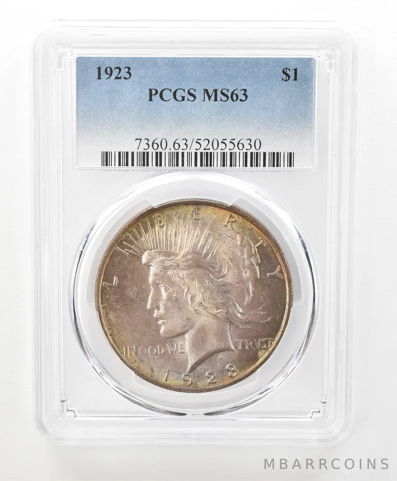 1923 Peace Silver Dollar MS63 PCGS Beautiful Tone a6629