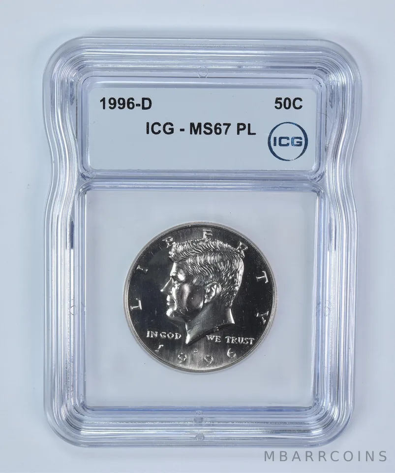 1996-D Kennedy Half Dollar MS67 PL ICG