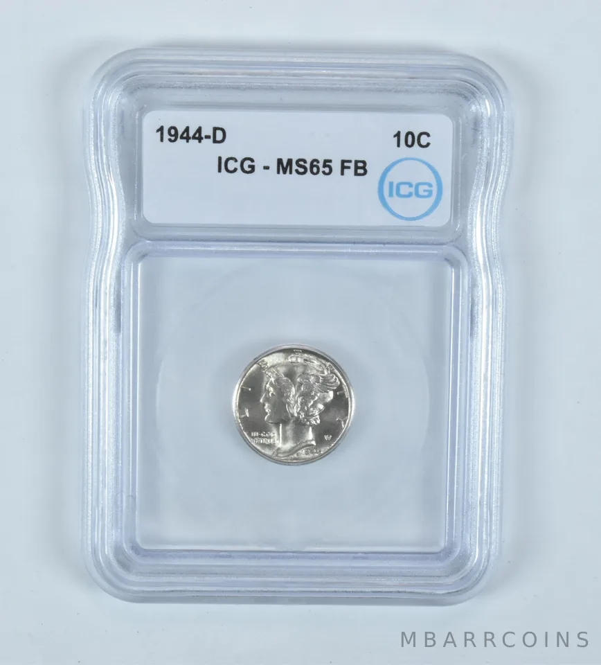 1944-D Mercury Dime MS65 FB ICG