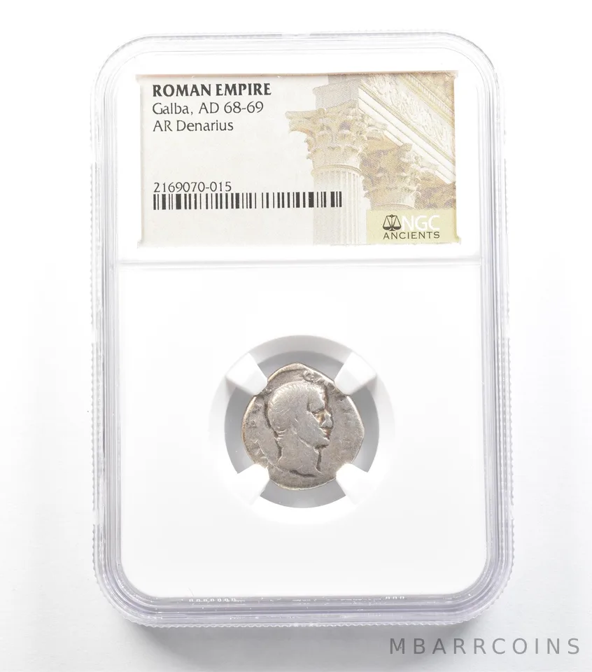 AD 68-69 Roman Empire Galba AR Denarius NGC *5936