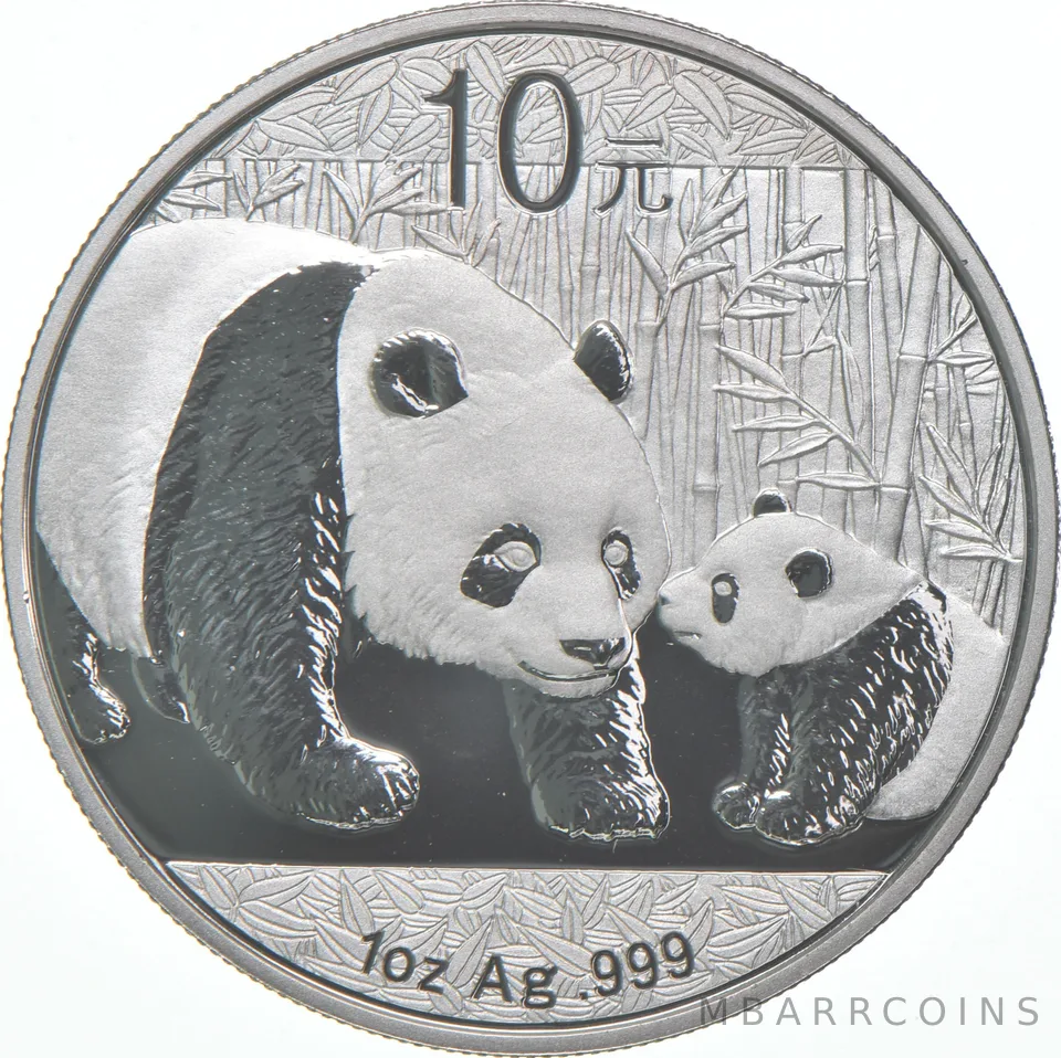 2011 China 10 Yuan Silver Panda 1 Oz .999 Silver