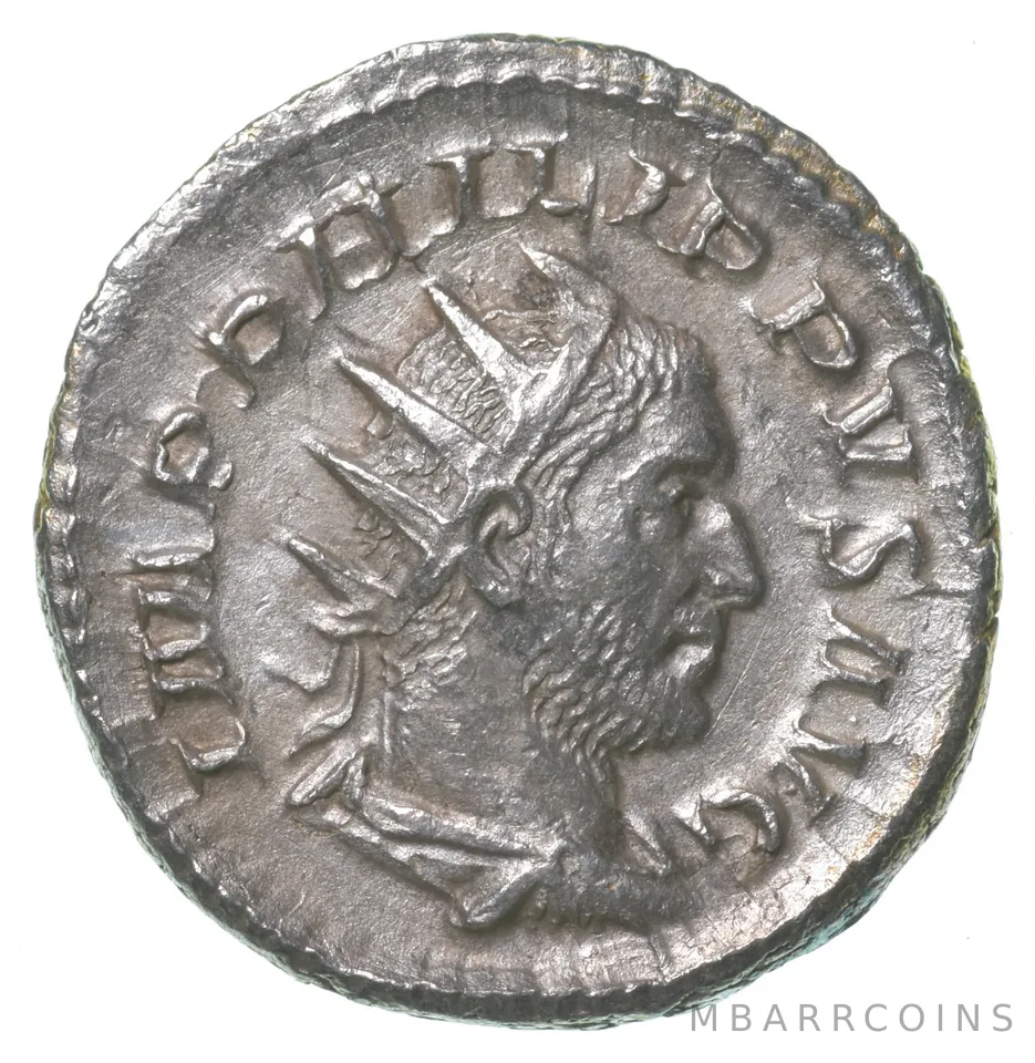 247-249 AD Ancient Roman Antoninianus Philip I a4991