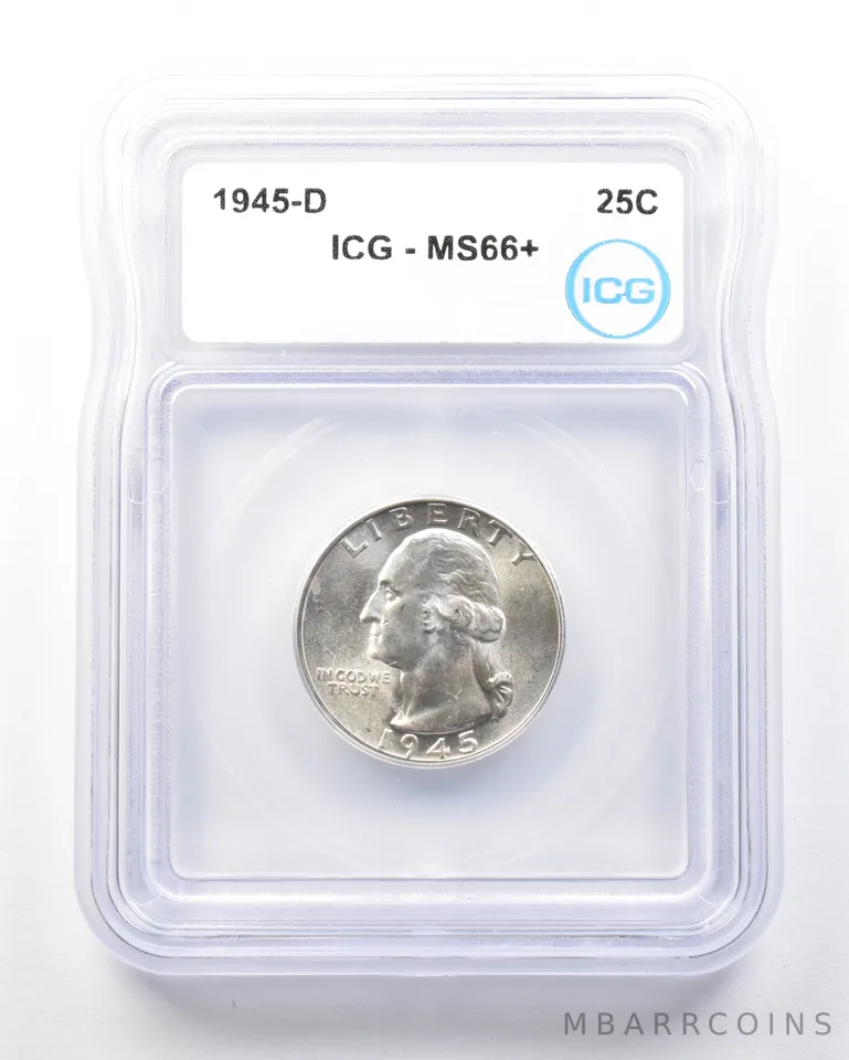 1945-D Washington Quarter MS66+ ICG a1779