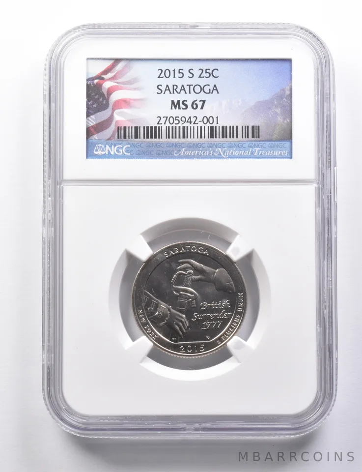 MS67 2015-S Washington Quarter Saratoga NGC *5783