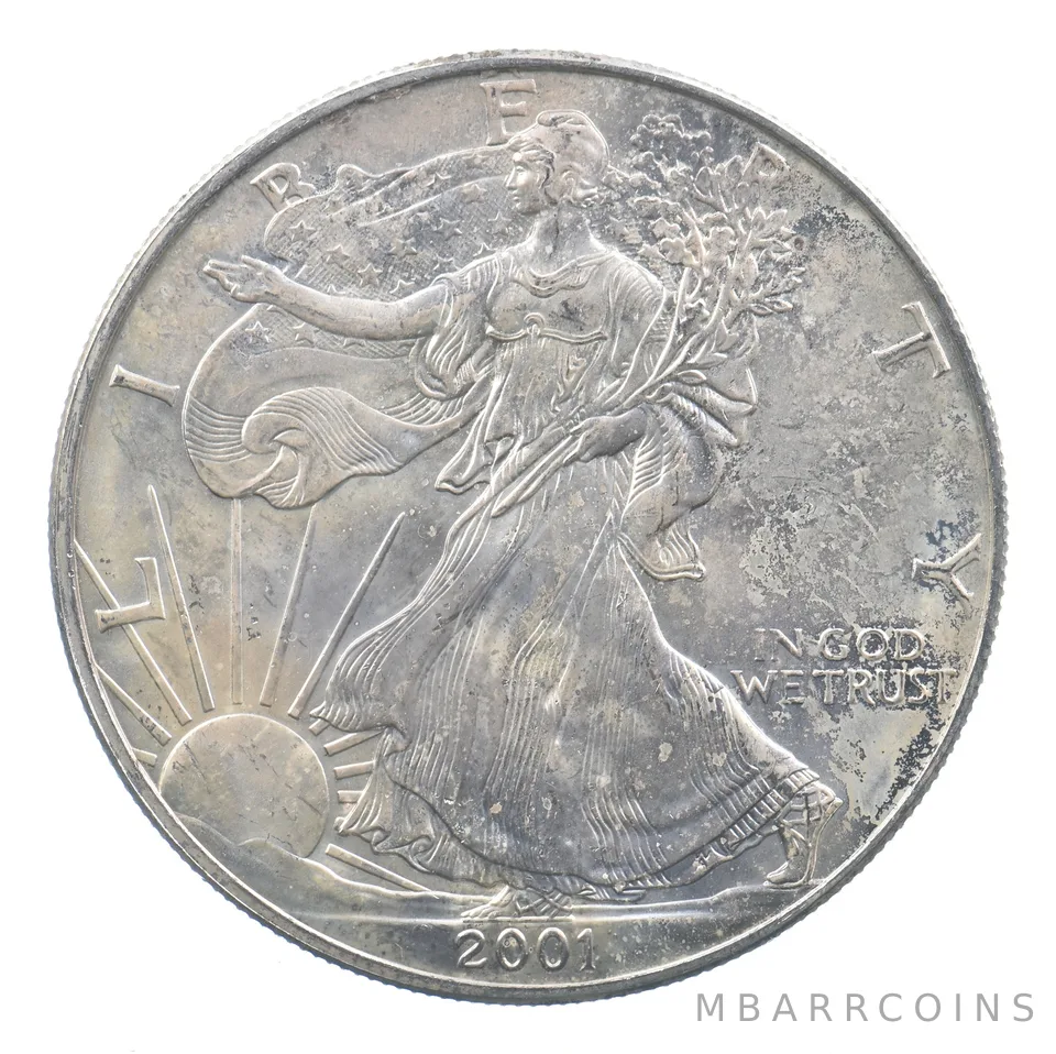 Better Date 2001 American Silver Eagle 1 Troy Oz .999 Fine Silver *677
