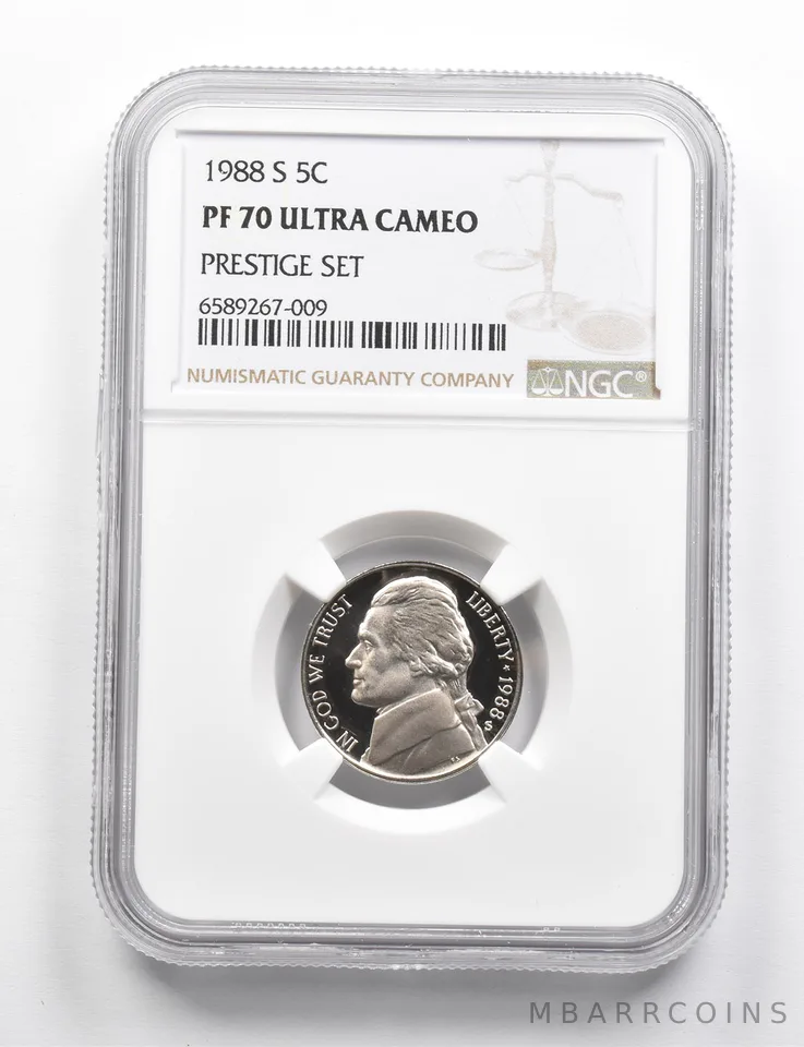 PF70 UCAM 1988-S Jefferson Nickel Prestige Set NGC RARE PEDIGREE a9778