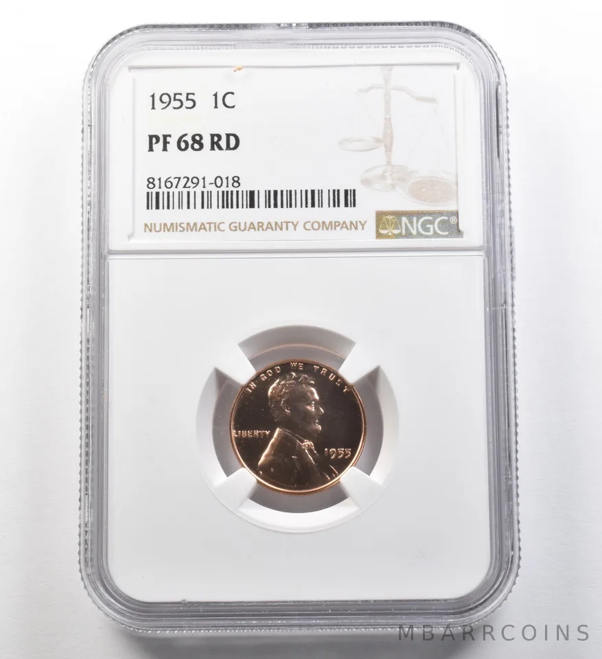 1955 Lincoln Wheat Cent PF68 RD NGC *8110