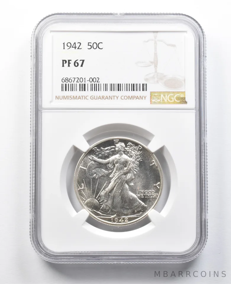 PF67 1942 Walking Liberty Half Dollar NGC *3766