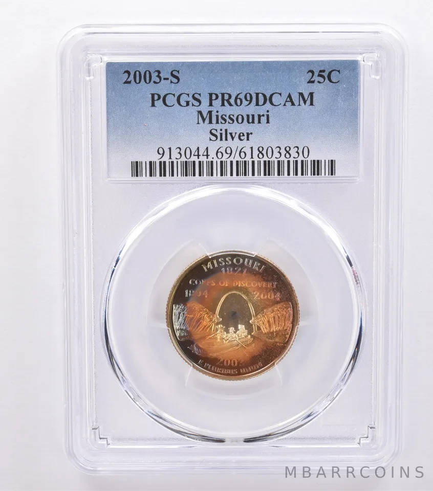 2003-S Washington State Quarter Missouri Silver PR69 DCAM PCGS Nice Tone *8770