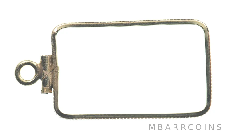 12K Gold Filled 25 MM Gold Bar Bezel Pendant Frame Edge *2115