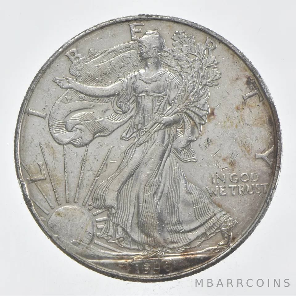 Rarest 1996 American Silver Eagle - Key Date - Rare LOW MINTAGE *376