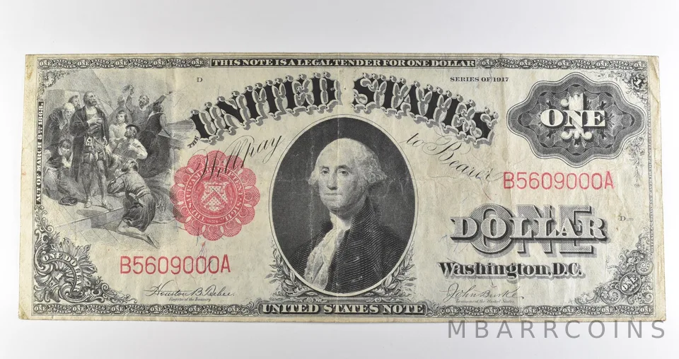 1917 $1 Legal Tender Large Note Red Seal Fr#37 *3551
