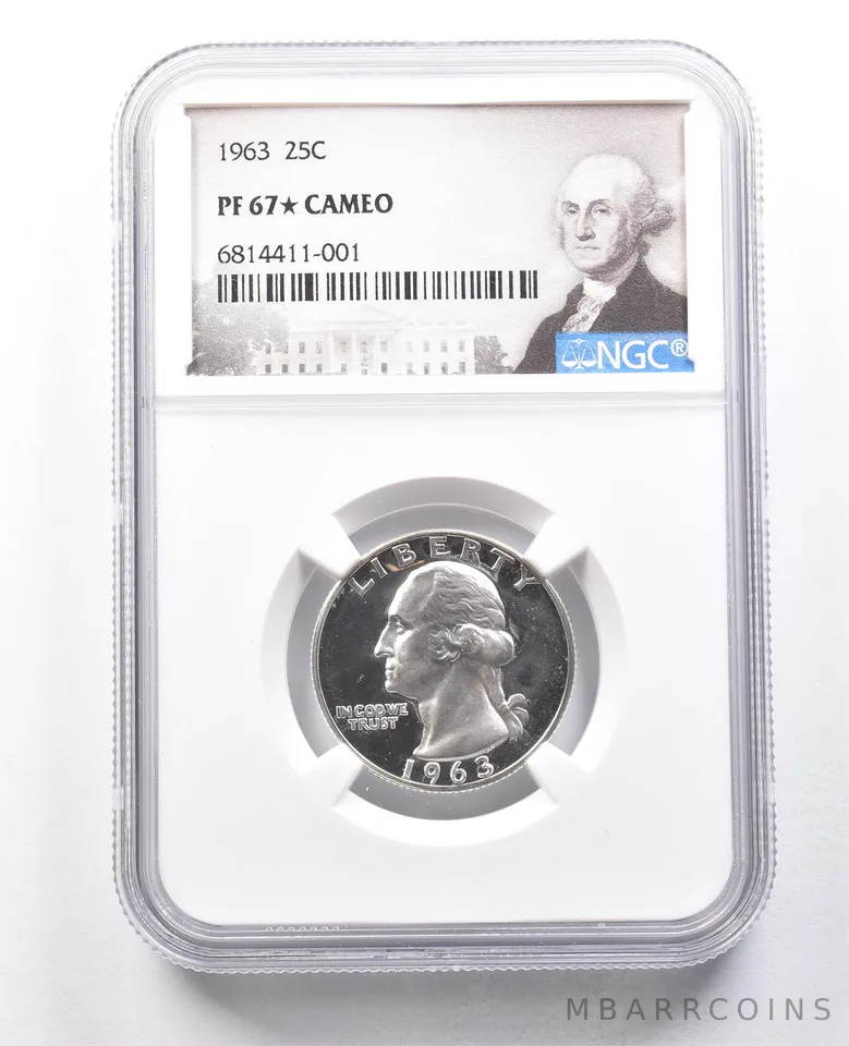 1963 Washington Quarter PF67* STAR Cameo NGC a1798