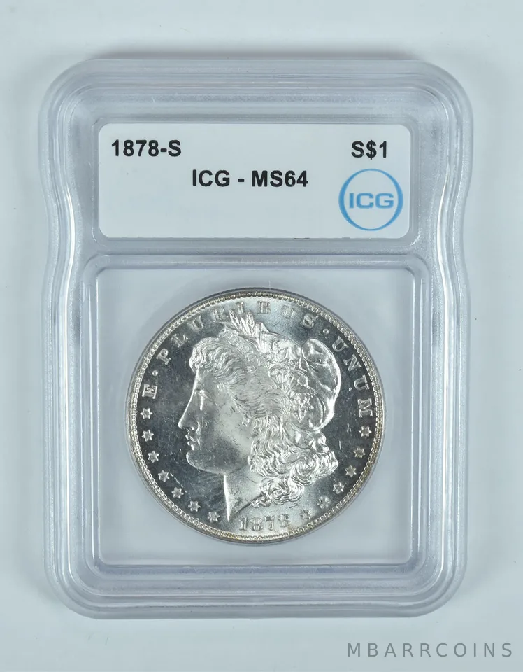 1878-S Morgan Silver Dollar MS64 ICG