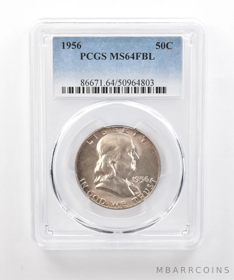 1956 Franklin Half Dollar MS64 FBL PCGS Beautiful Tone *1977
