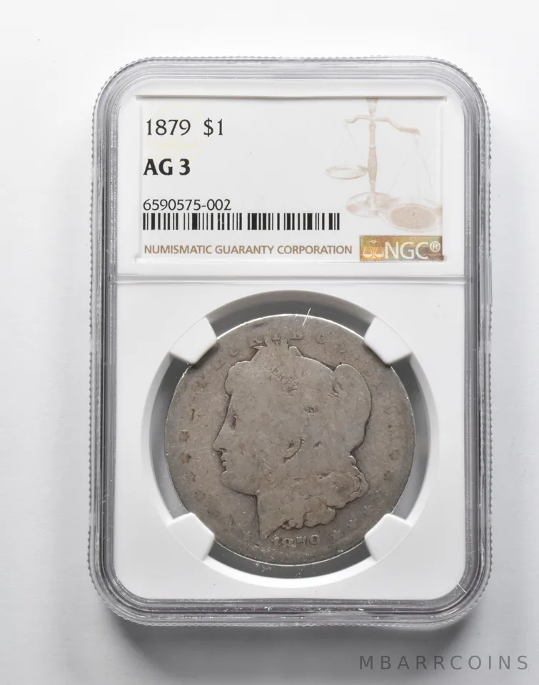AG3 1879 Morgan Silver Dollar NGC Lowball Low Ball Pocket Piece a9101