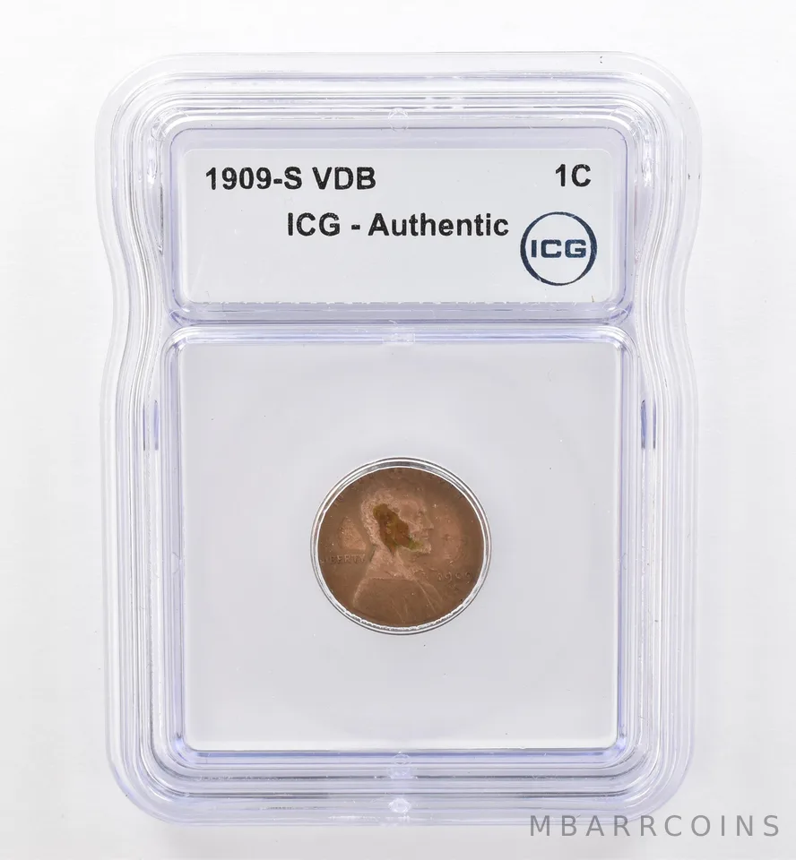 1909-S Lincoln Wheat Cent VDB Authentic ICG Beautiful Tone *6577