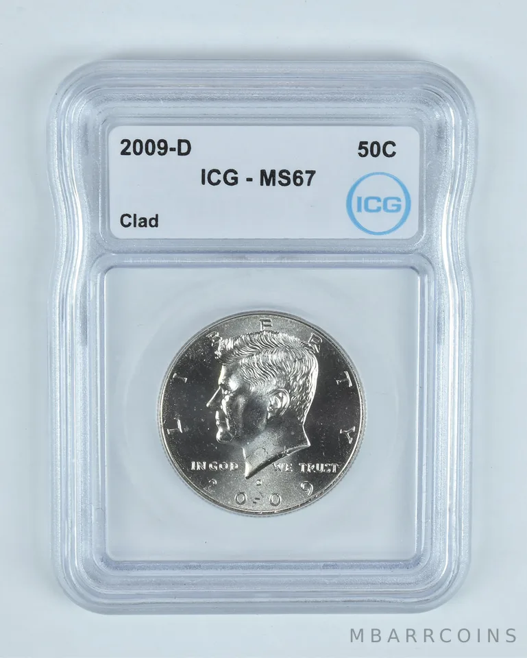 2009-D Kennedy Half Dollar CLAD MS67 ICG