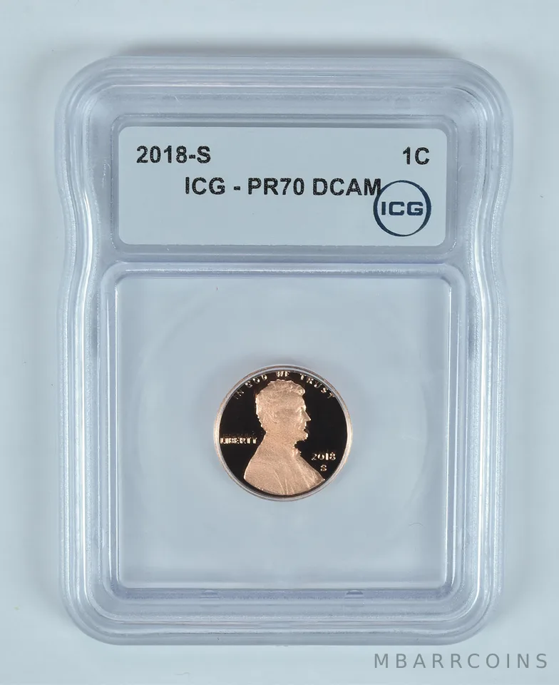 2018-S Lincoln Shield Cent PR70 DCAM ICG