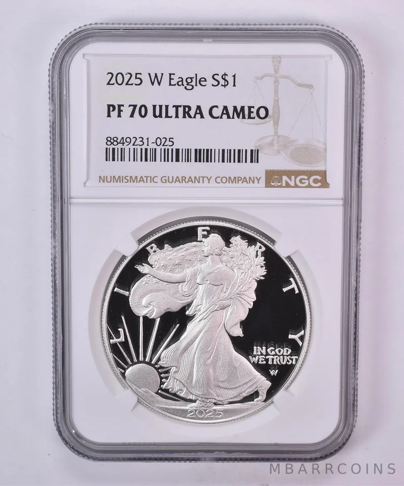 2025-W American Silver Eagle PF70 UCAM NGC Brown Label