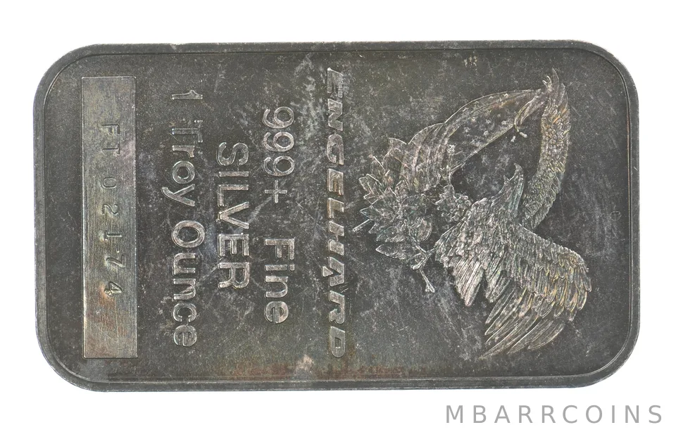 1 Oz Silver Bar Engelhard Beautiful Tone *6257