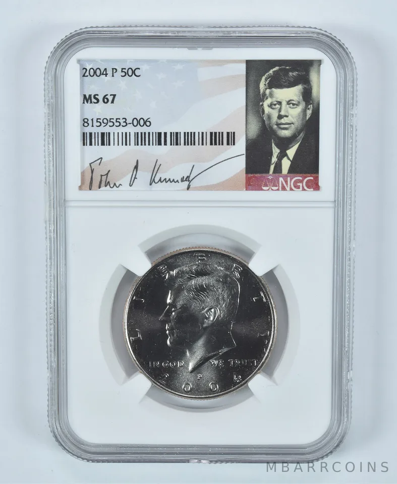 2004-P Kennedy Half Dollar MS67 NGC Special Label