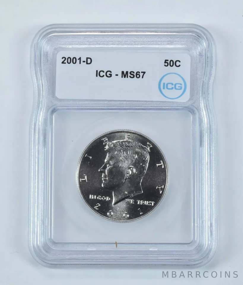 2001-D Kennedy Half Dollar MS67 ICG