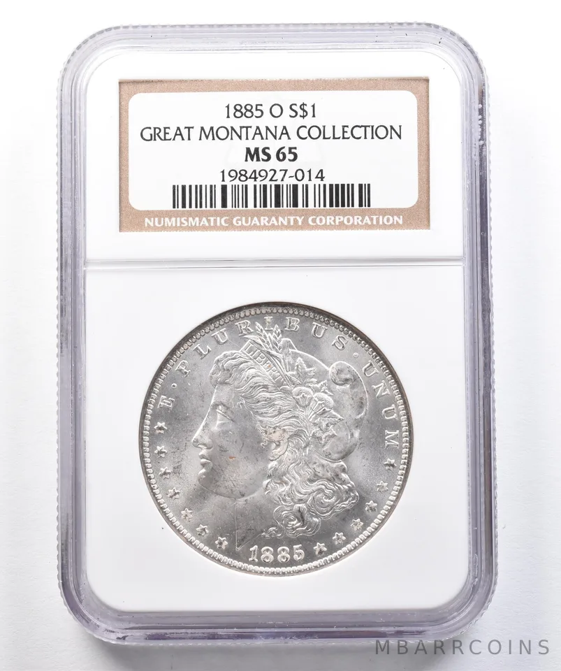 1885-O Morgan Silver Dollar Great Montana Collection MS65 NGC *1757