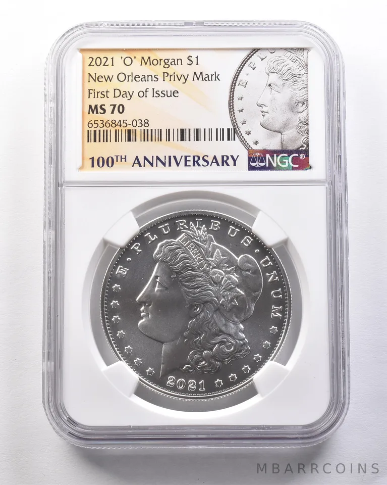 2021-'O' Morgan Silver Dollar FDOI MS70 NGC *7857