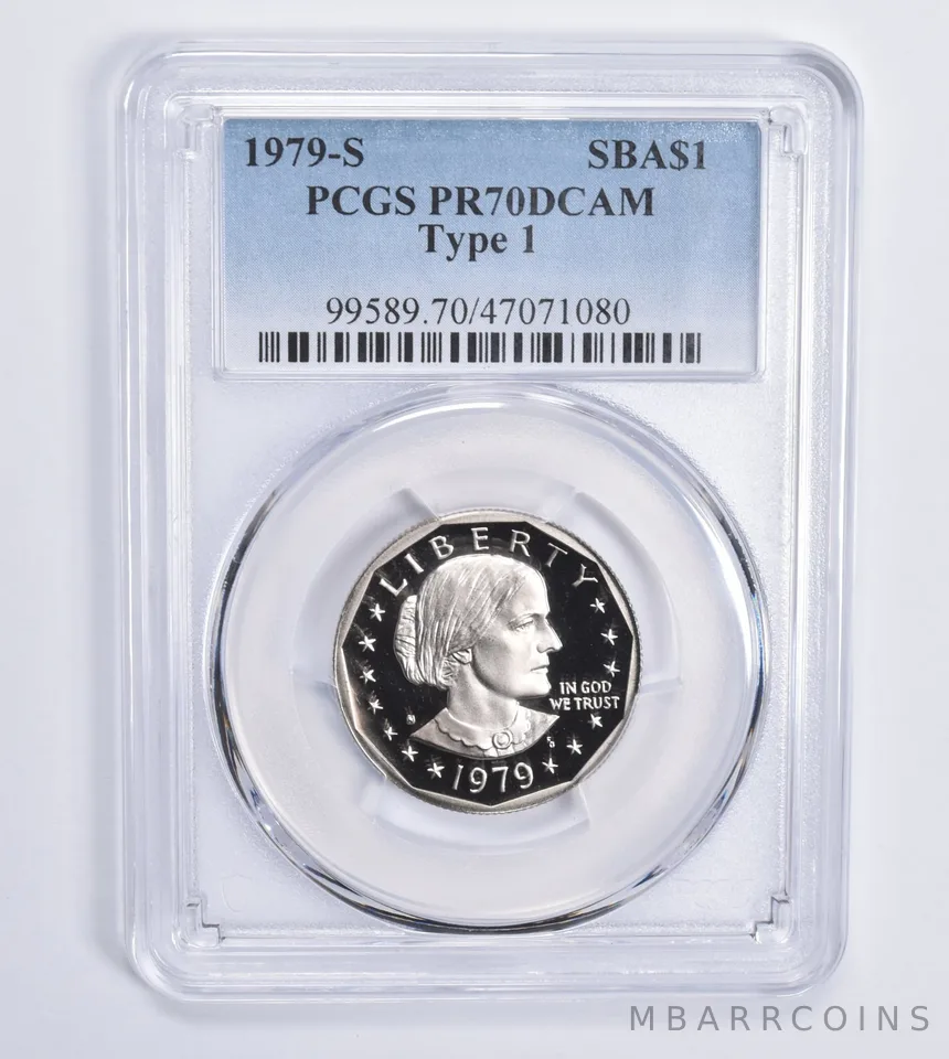 1979-S Susan B Anthony Dollar Type 1 PR70 DCAM PCGS Blue Lbl