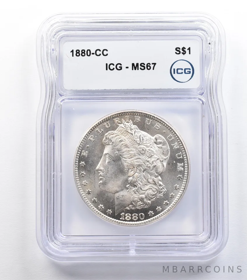 1880-CC Morgan Silver Dollar MS67 ICG *9290