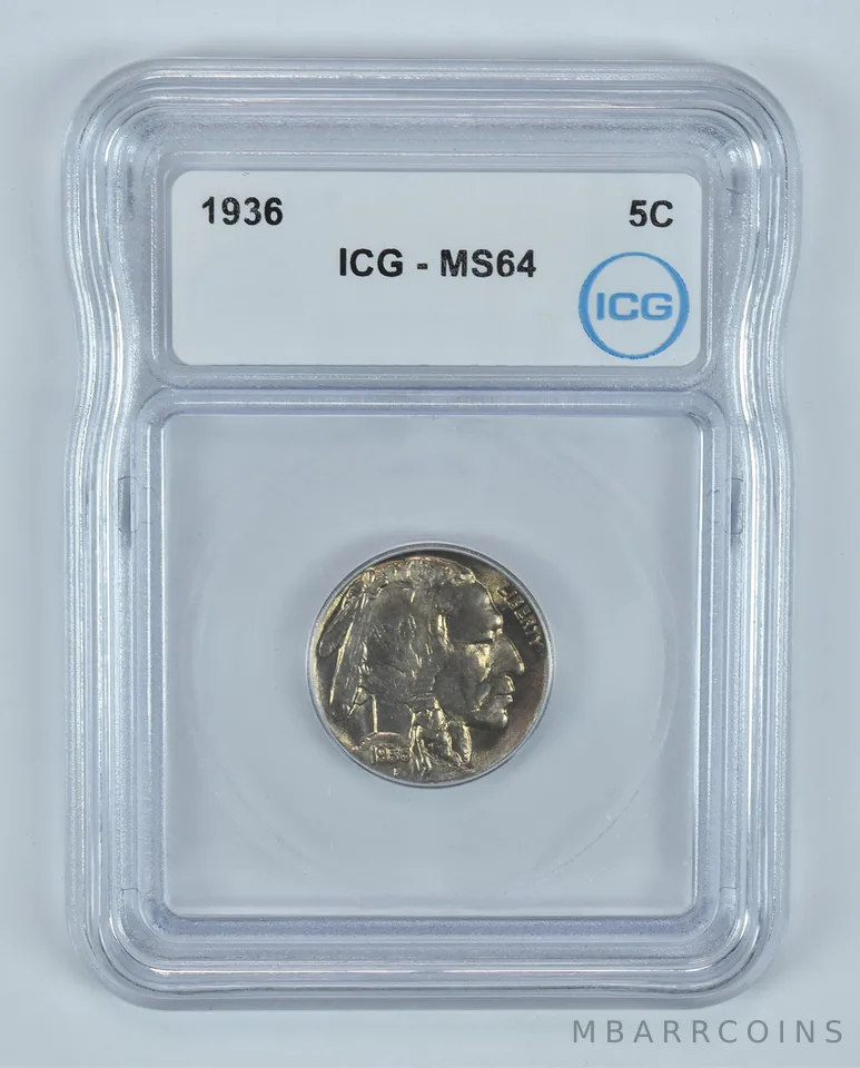 1936 Indian Head Buffalo Nickel MS64 ICG *9152