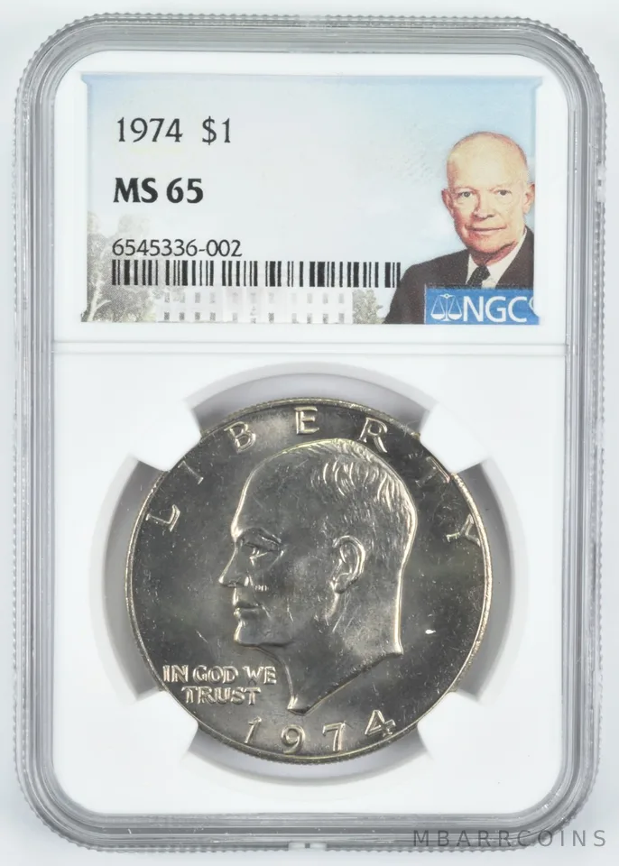 1974 Eisenhower $1 MS65 NGC Special Lbl