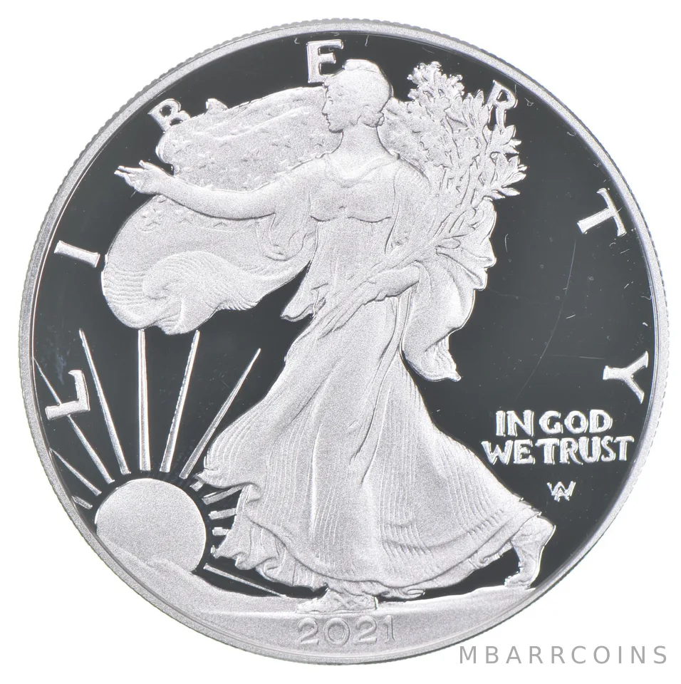2021-W American Silver Eagle Type 2 Proof Coin 1 Oz