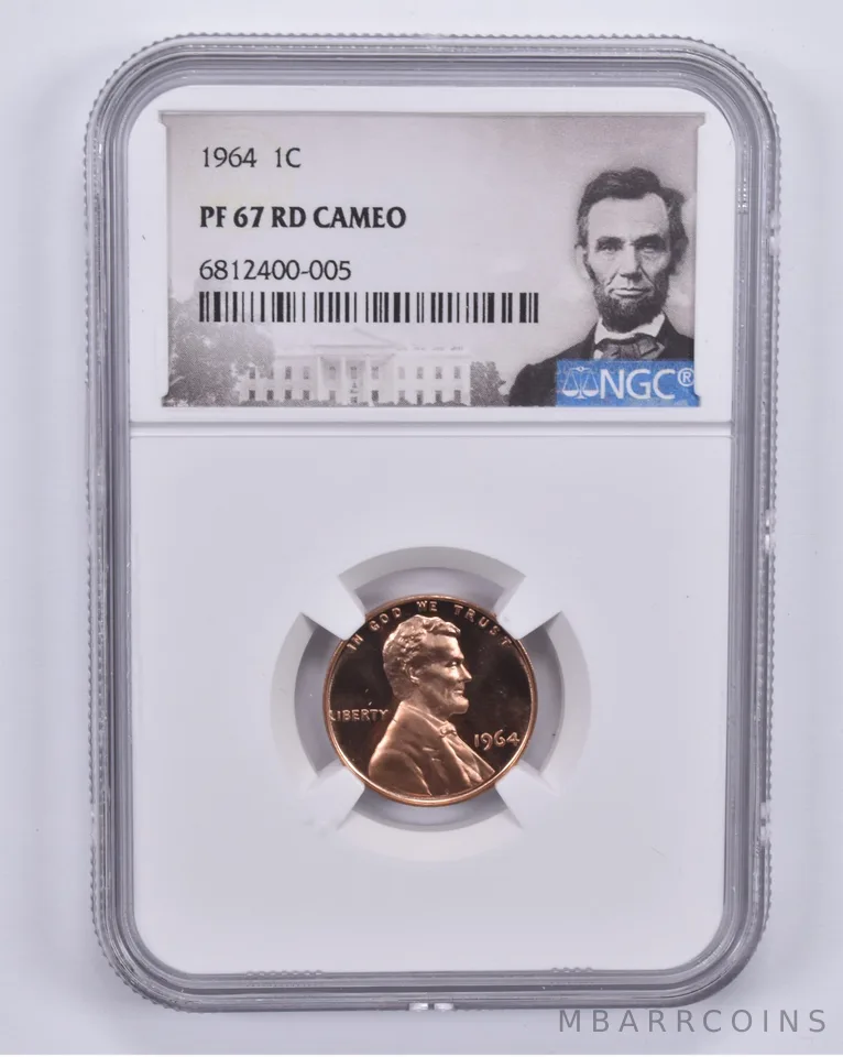 1964 Lincoln Memorial Cent PF67 Cameo RD NGC Special Label