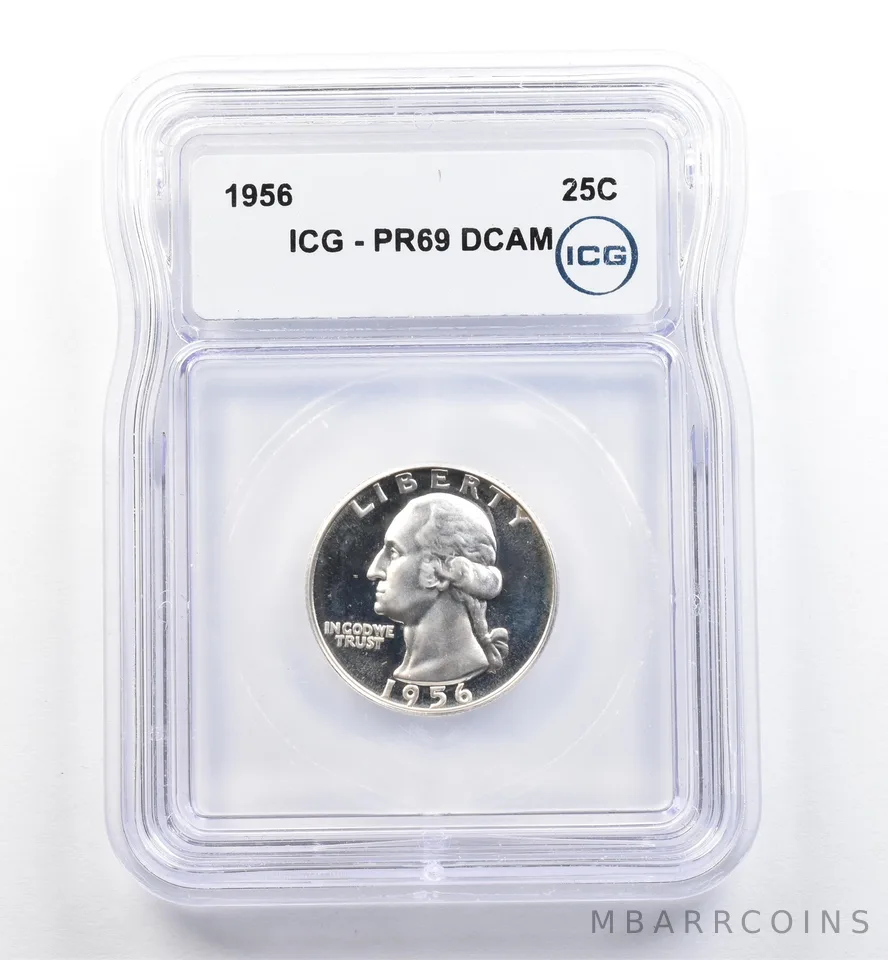 1956 Washington Quarter PR69 DCAM ICG *0152