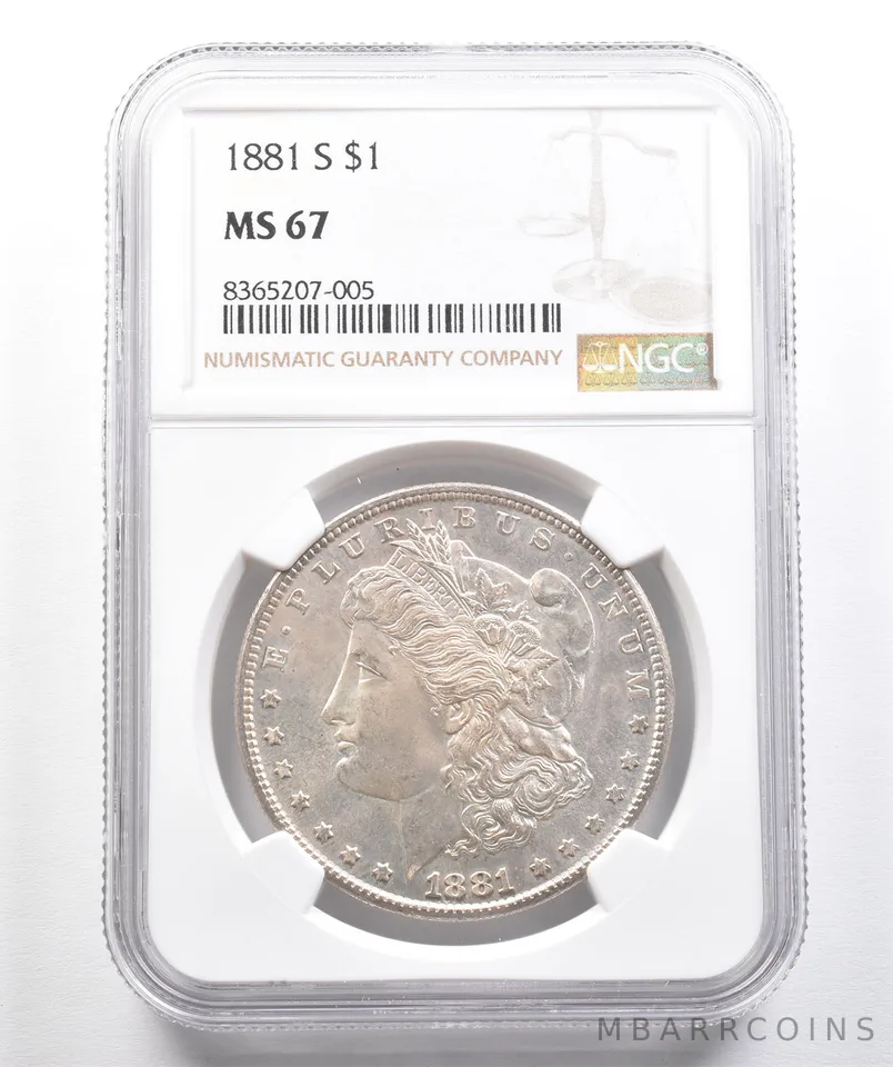 1881-S Morgan Silver Dollar MS67 NGC PQ *7412