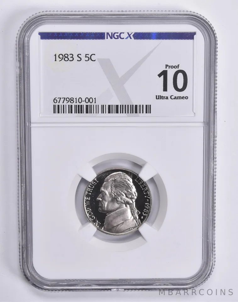 1983-S Jefferson Nickel Proof 10 UCAM NGC X NGCX