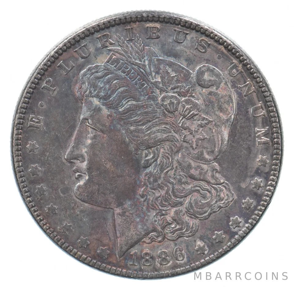 1886 Morgan Silver Dollar Insane Tone *4573