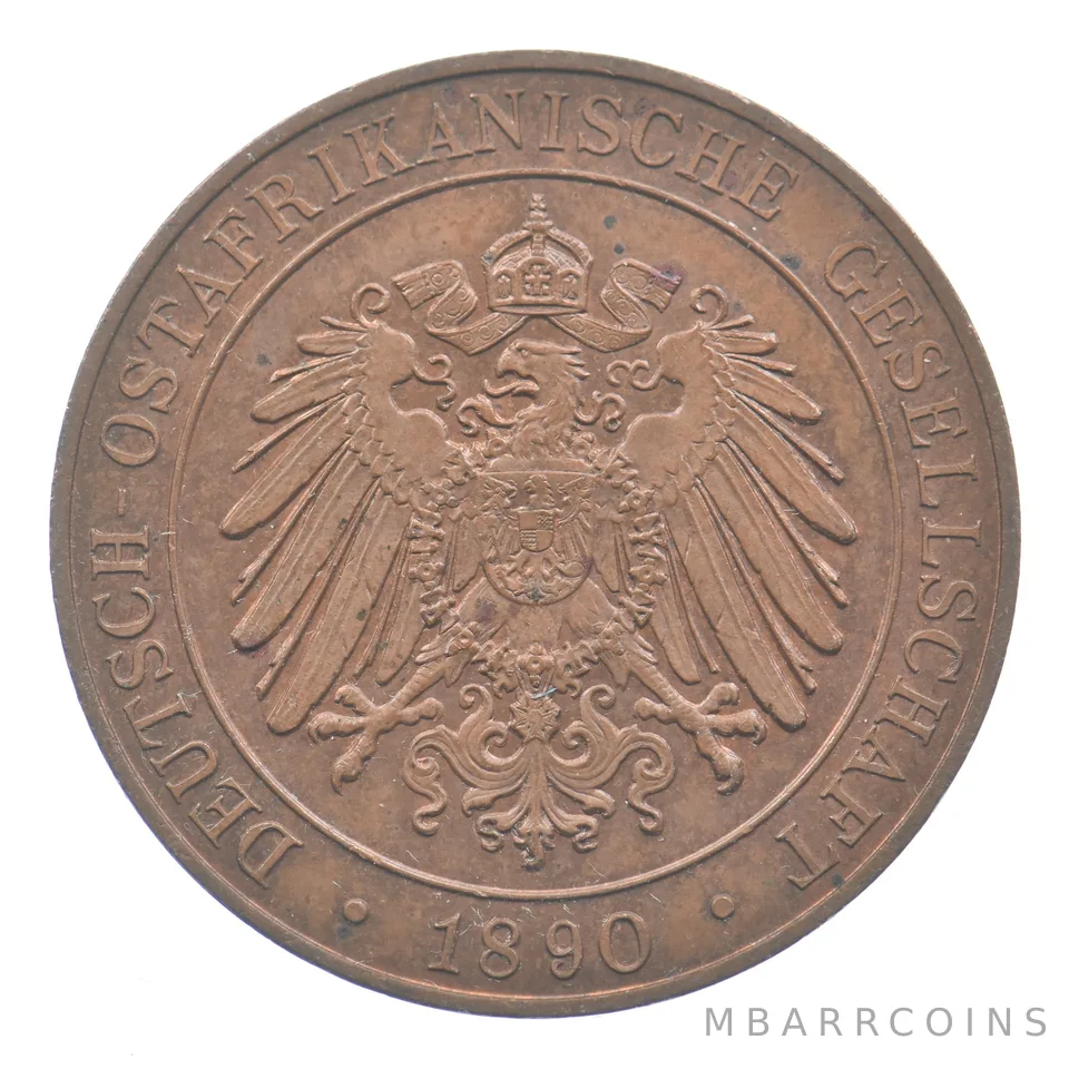 1890 German East Africa 1 Pesa Wilhelm II *1559